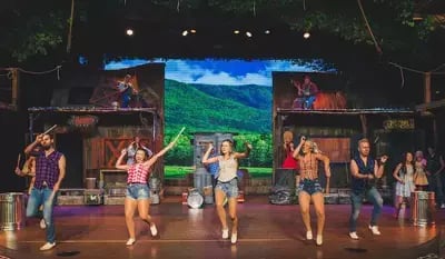 cast dancing at Hatfield & McCoy