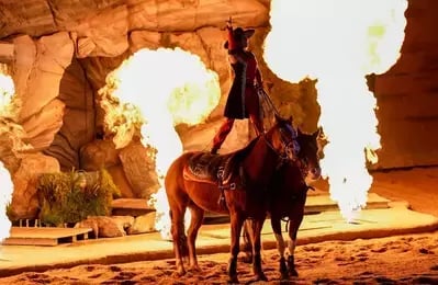 Roman Ride of Fire Trick at Dolly Parton's Stampede