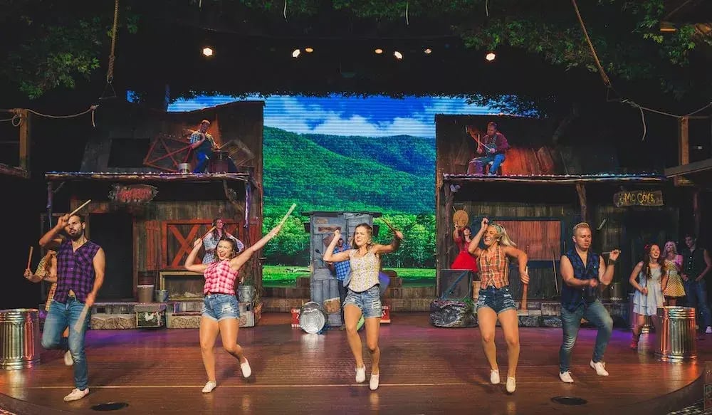 cast dancing at Hatfield & McCoy